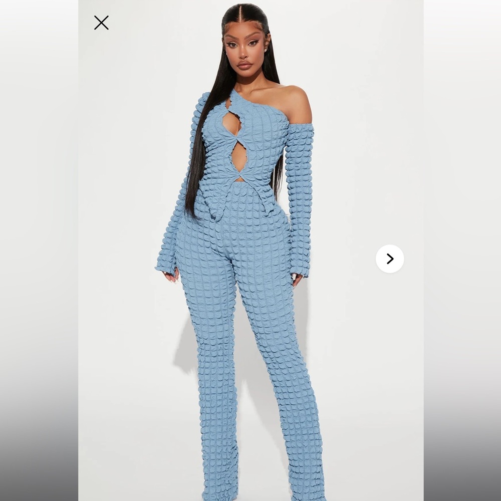 Textured Blue pants